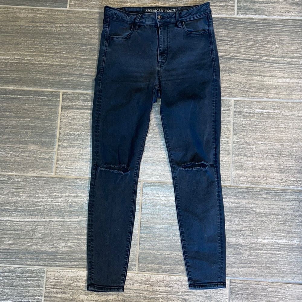 Black AE super-rise jegging